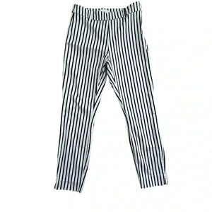 H&M Pinstripe Ankle Black and White/Striped Trouser Dress Pants Work Business